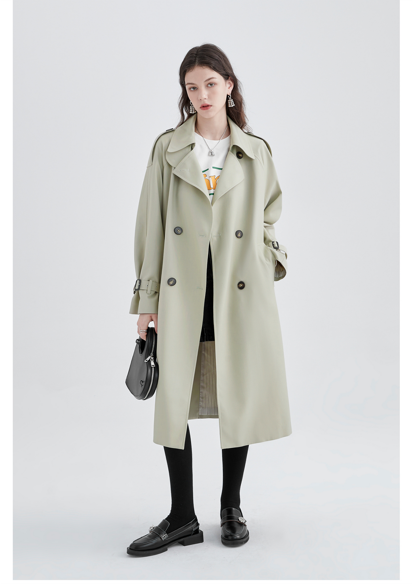 Trench-coat britannique mi-long
