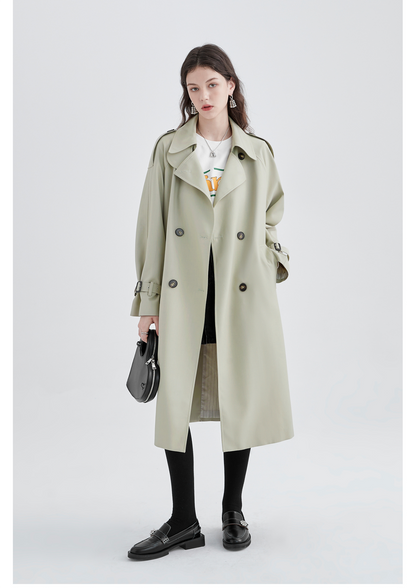 Trench-coat britannique mi-long