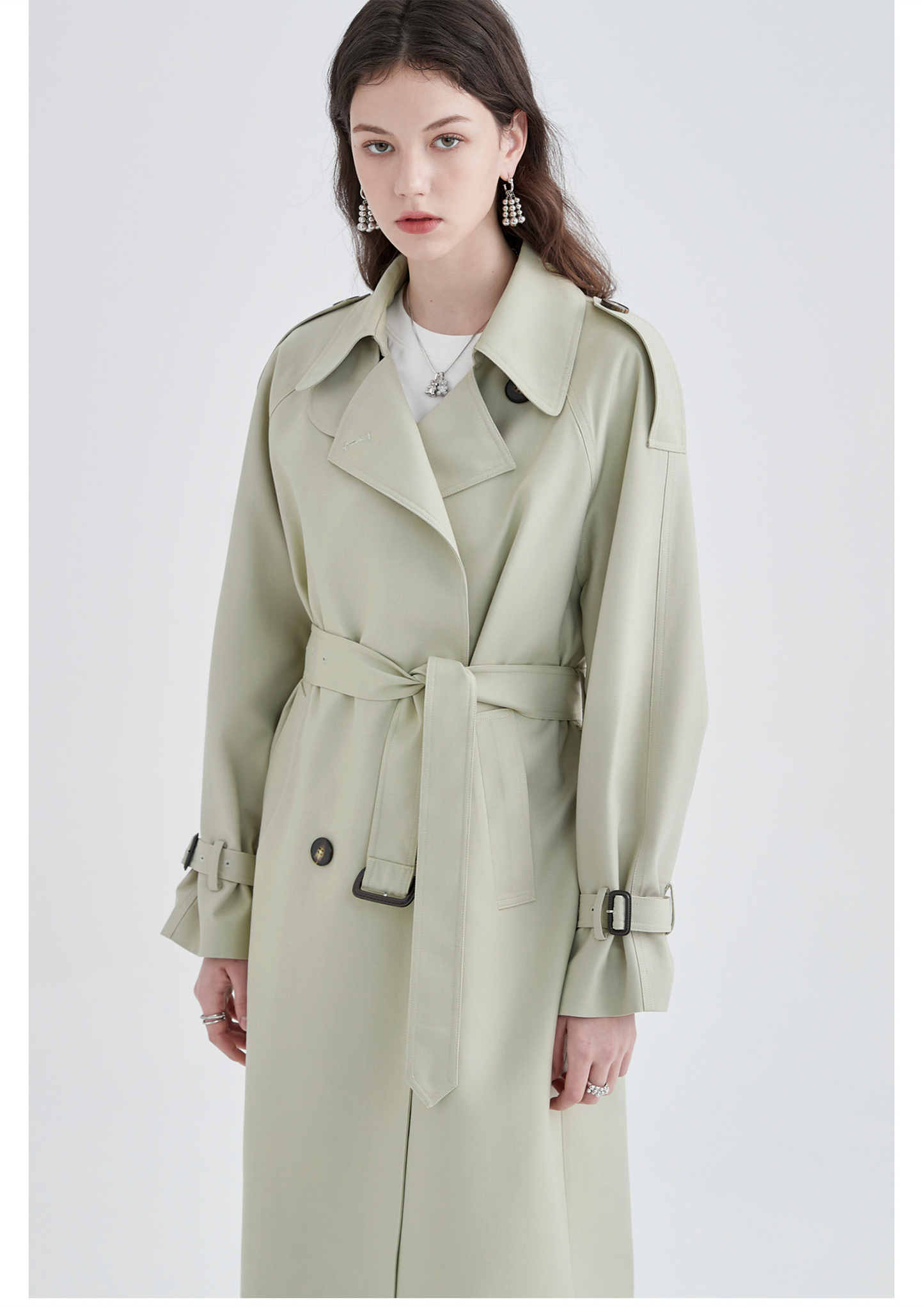 Trench-coat britannique mi-long