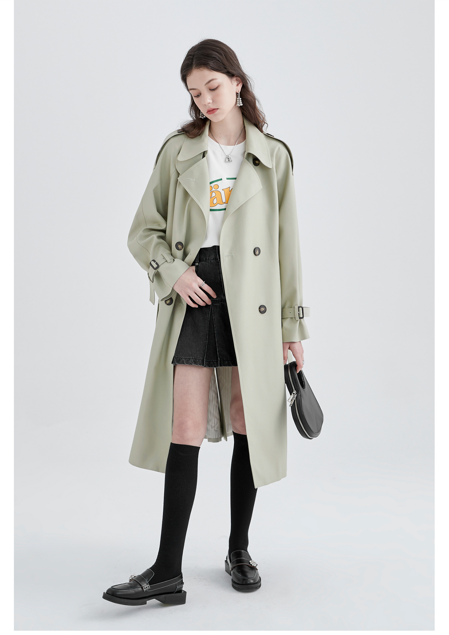 Trench-coat britannique mi-long