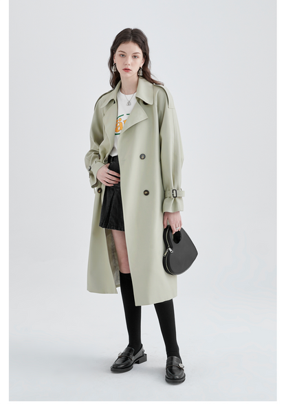 Trench-coat britannique mi-long