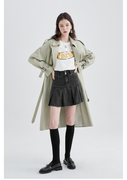 Trench-coat britannique mi-long