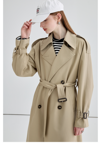 Trench-coat britannique mi-long