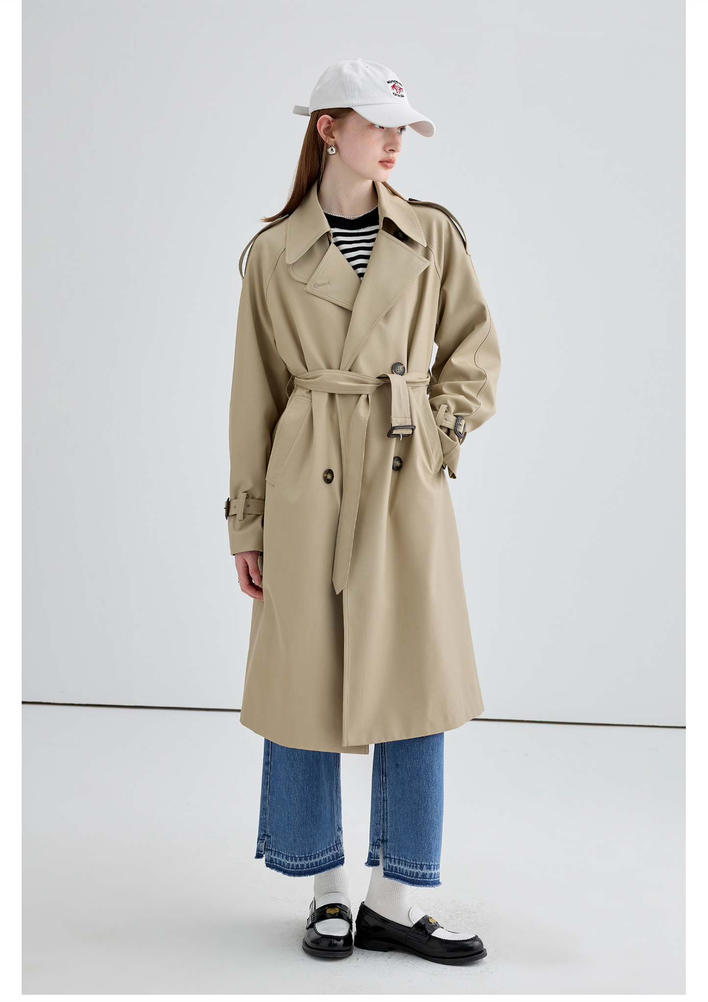 Trench-coat britannique mi-long