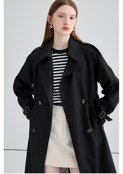 Trench-coat britannique mi-long