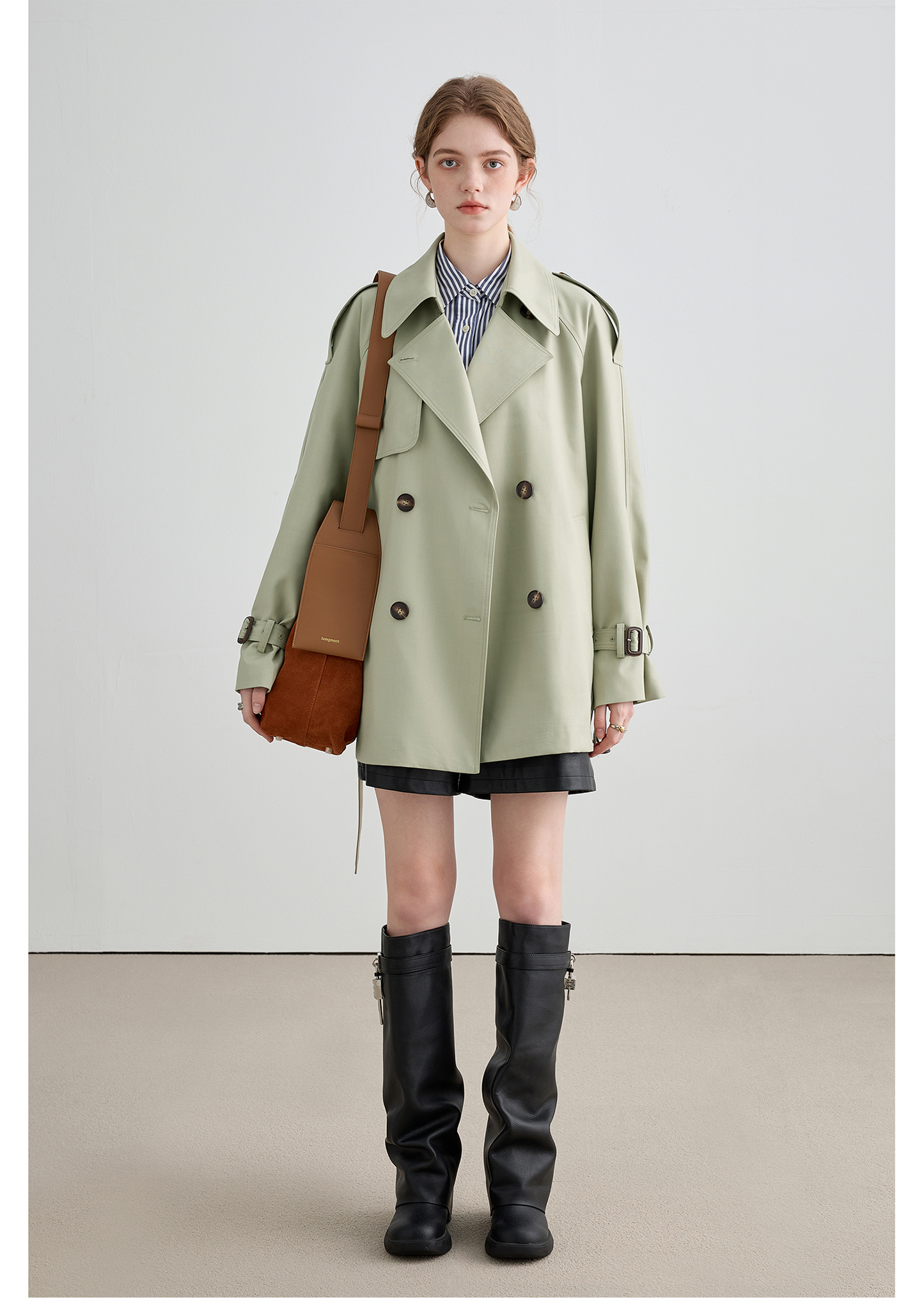 Trench-coat britannique mi-long