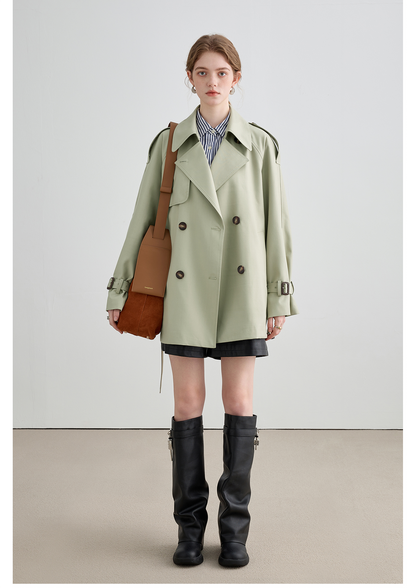 Trench-coat britannique mi-long
