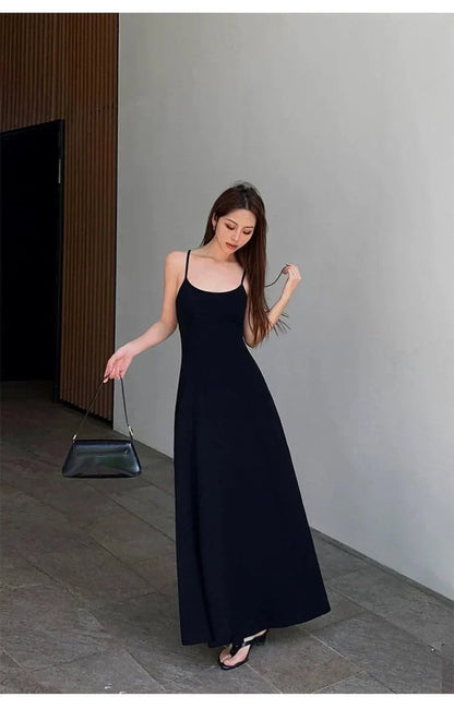 Robe Maxi à Bretelles Spaghetti d'Été
