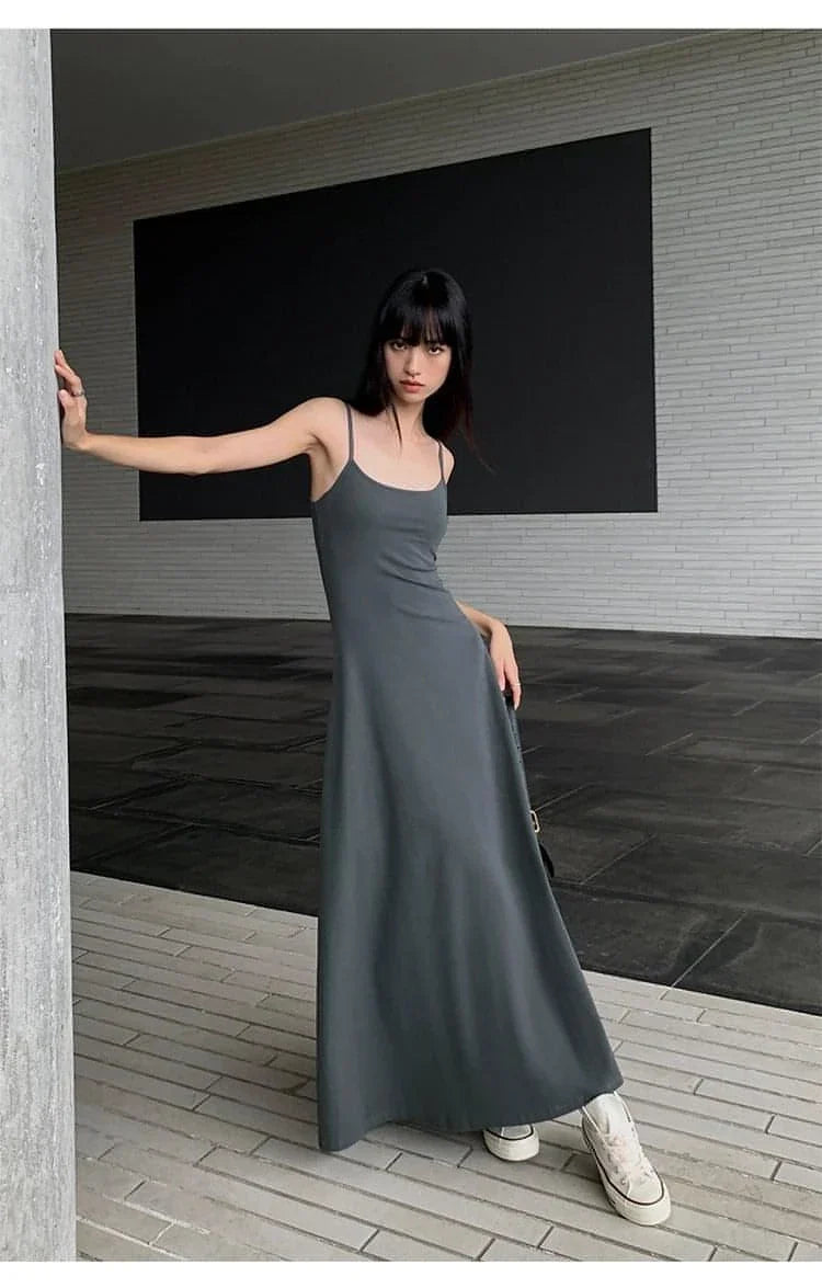 Robe Maxi à Bretelles Spaghetti d'Été