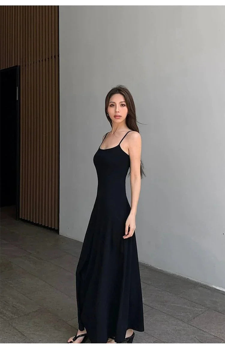 Robe Maxi à Bretelles Spaghetti d'Été