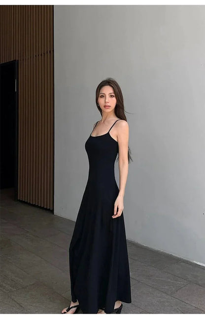 Robe Maxi à Bretelles Spaghetti d'Été