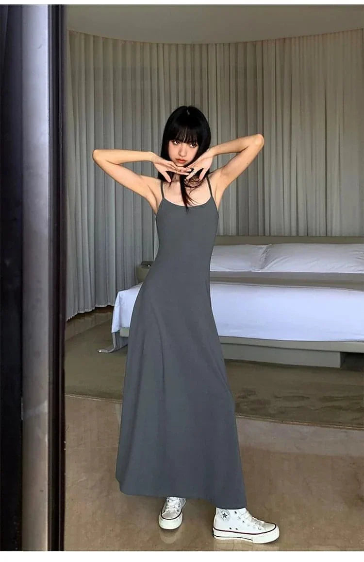 Robe Maxi à Bretelles Spaghetti d'Été