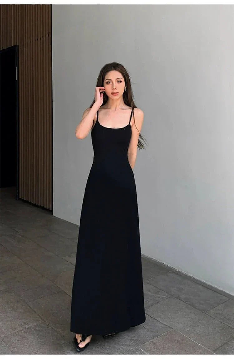 Robe Maxi à Bretelles Spaghetti d'Été