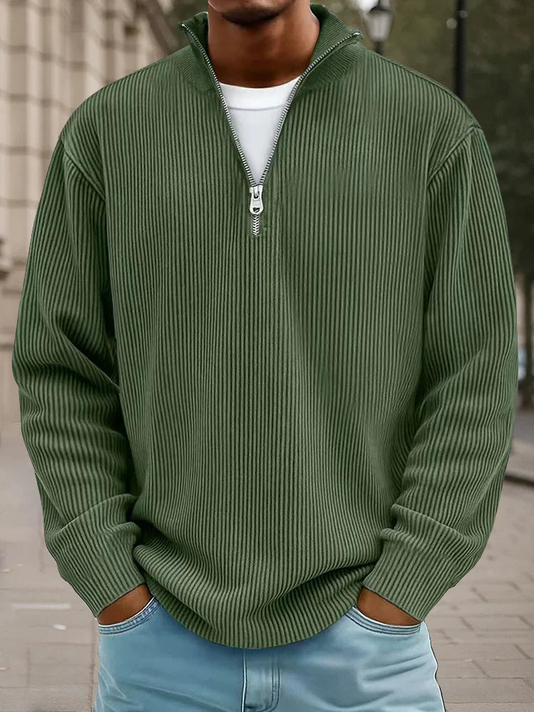 Calix — Pull en maille à demi-zip pour homme