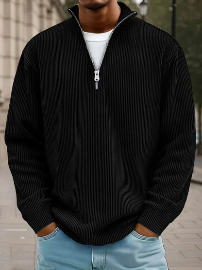 Calix — Pull en maille à demi-zip pour homme