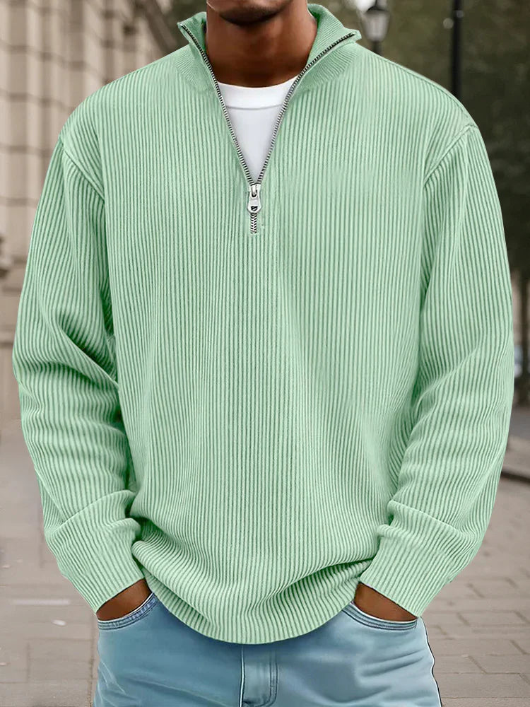 Calix — Pull en maille à demi-zip pour homme