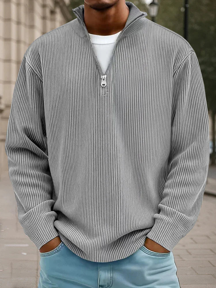 Calix — Pull en maille à demi-zip pour homme