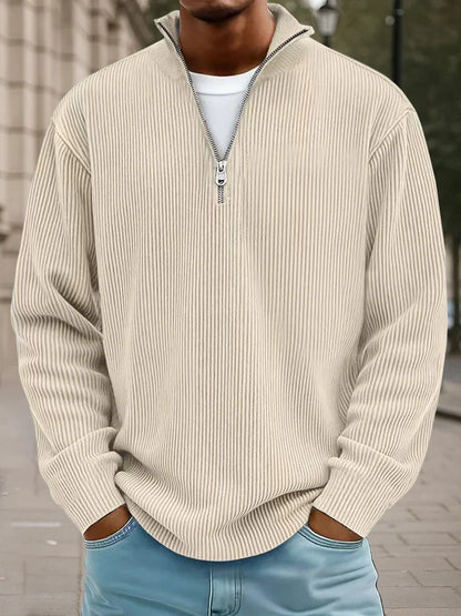 Calix — Pull en maille à demi-zip pour homme