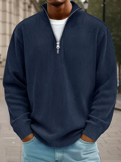 Calix — Pull en maille à demi-zip pour homme