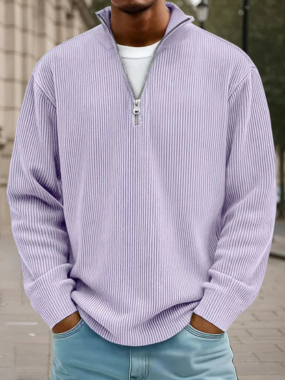 Calix — Pull en maille à demi-zip pour homme