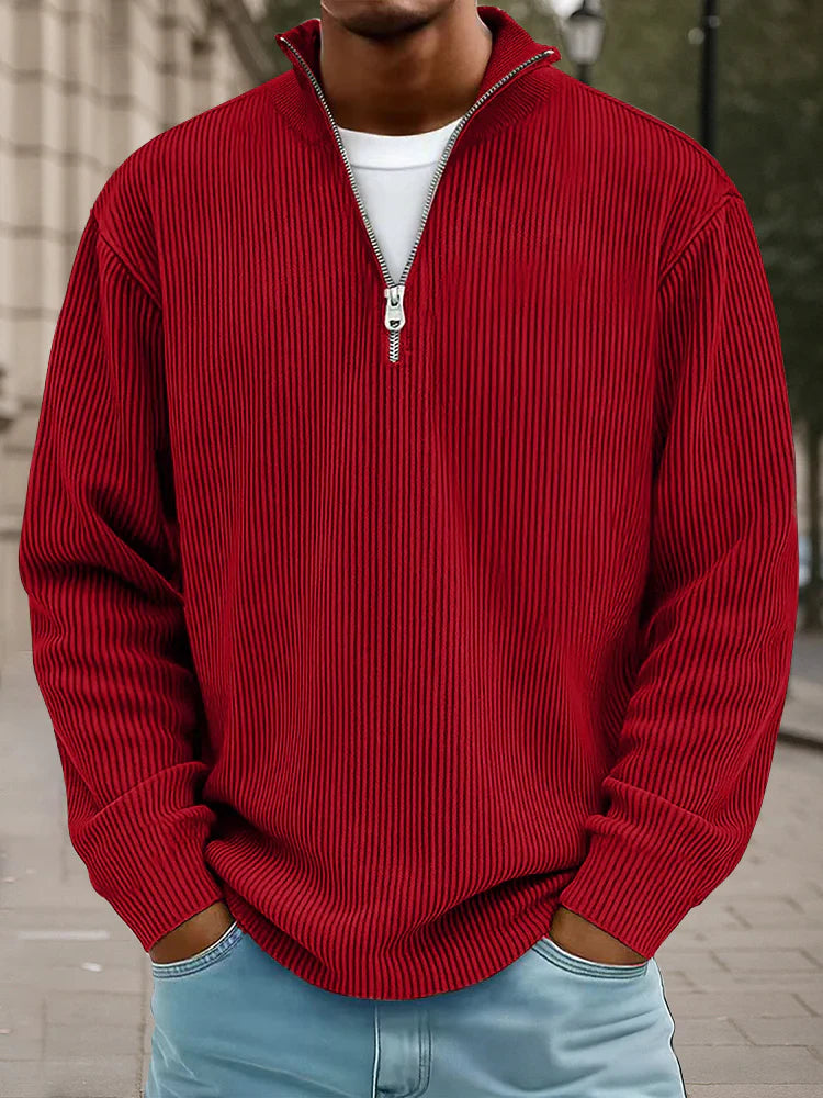 Calix — Pull en maille à demi-zip pour homme
