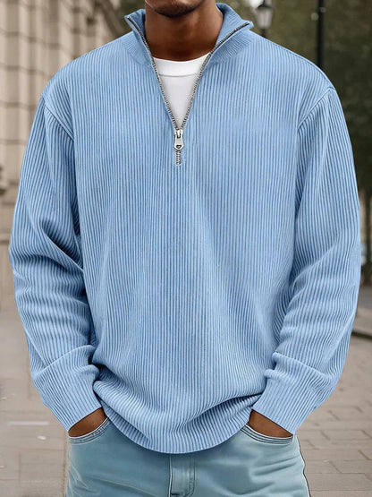 Calix — Pull en maille à demi-zip pour homme