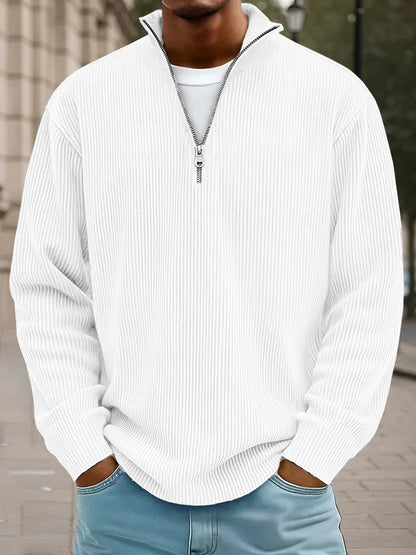 Calix — Pull en maille à demi-zip pour homme