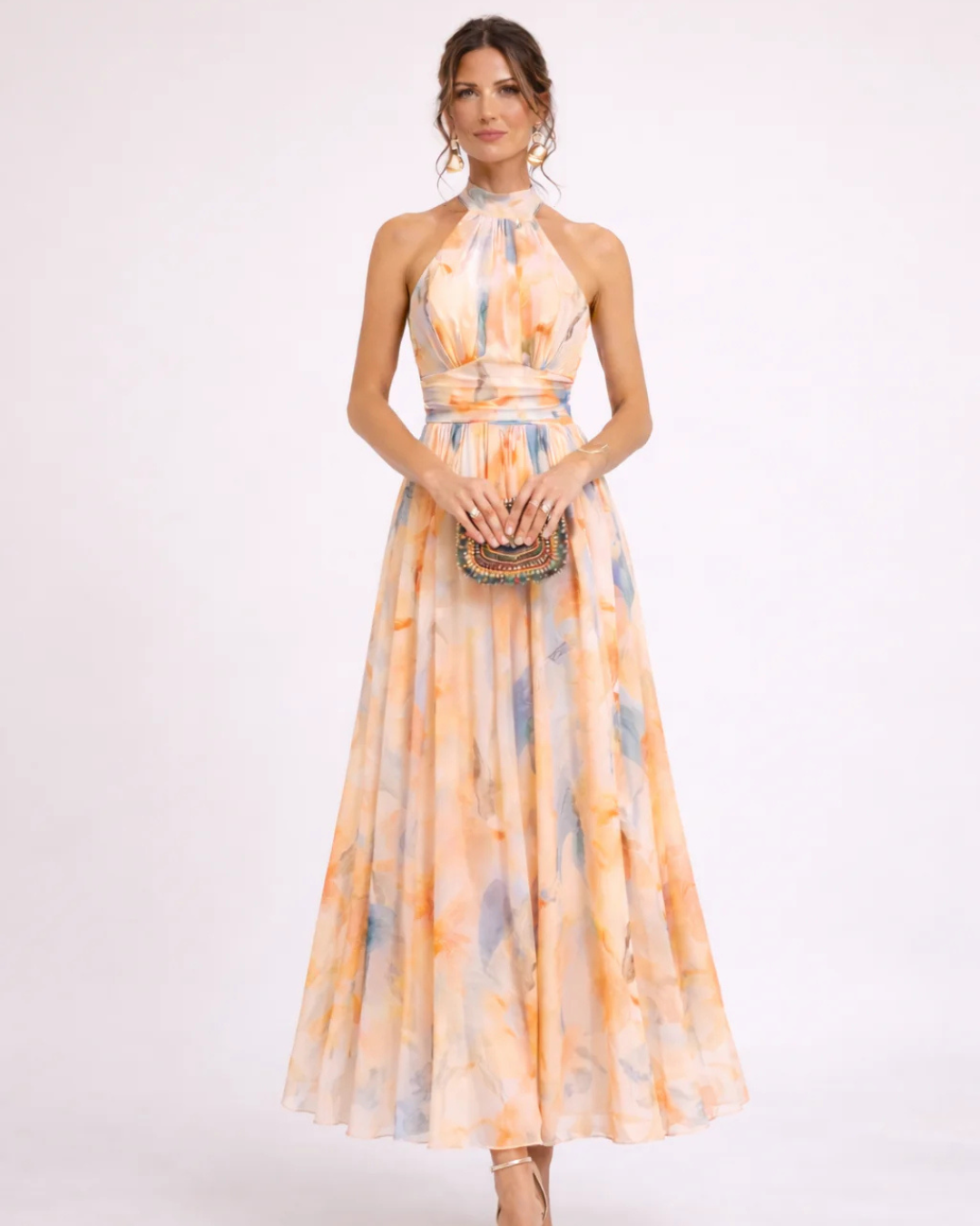 Savenora — Robe Maxi Imprimée à Col Halter