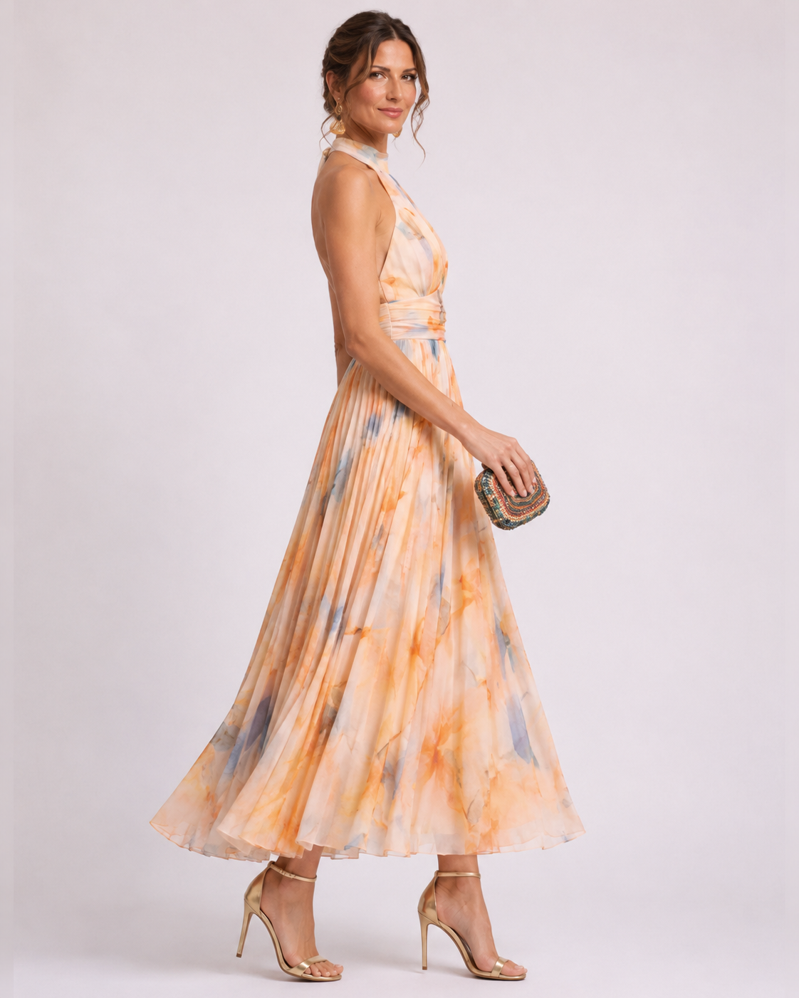 Savenora — Robe Maxi Imprimée à Col Halter