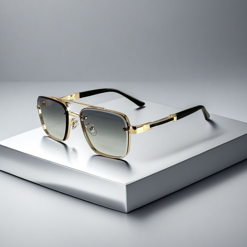 Lunettes Aviateur Skyline Verge — Monture Carrée en Ton