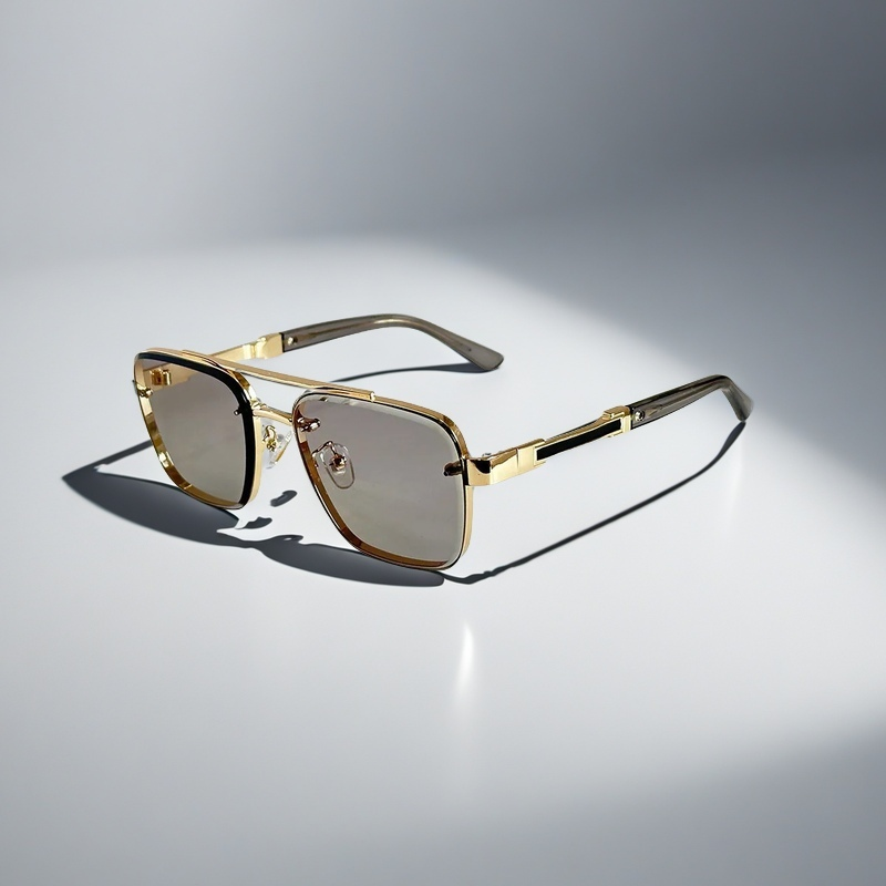 Lunettes Aviateur Skyline Verge — Monture Carrée en Ton