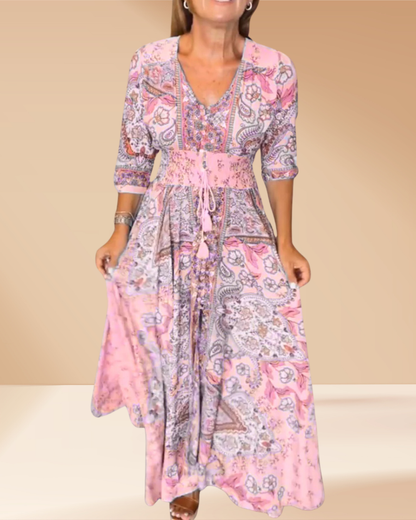 Marevé Robe d'Été Élégante Col V