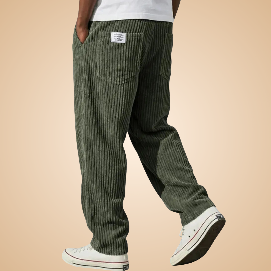 Feldkord — Pantalon en velours côtelé ajusté pour homme