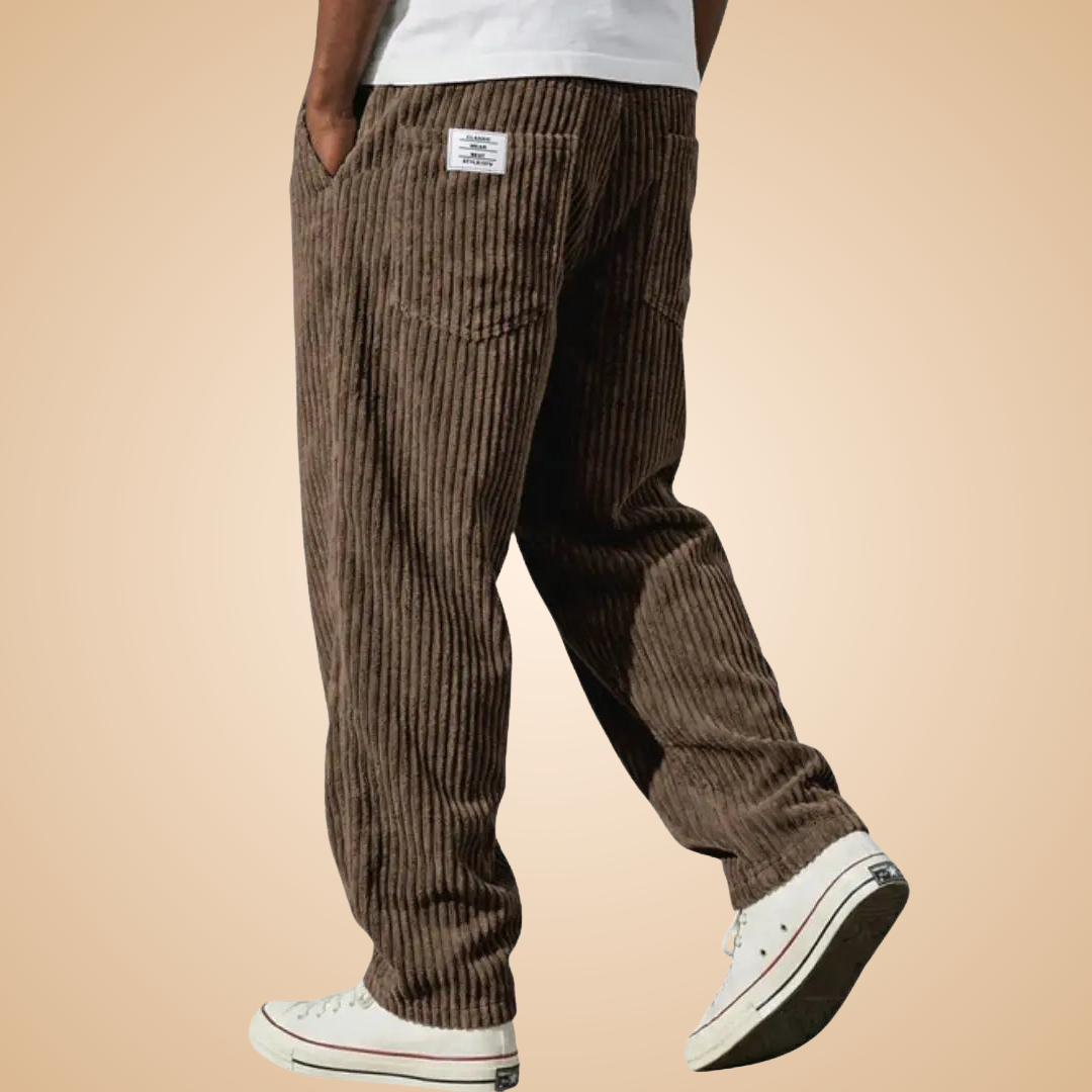 Feldkord — Pantalon en velours côtelé ajusté pour homme