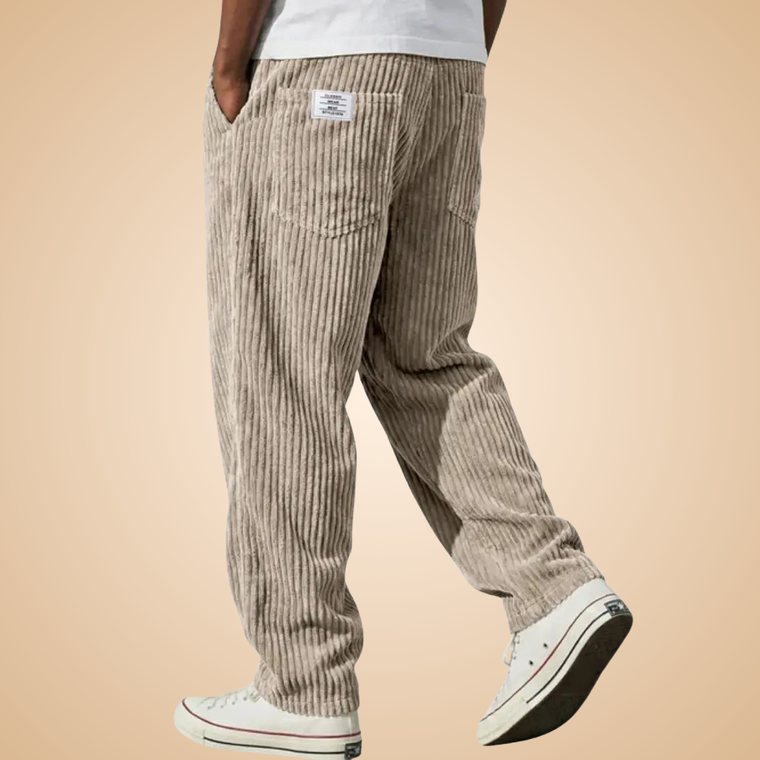 Feldkord — Pantalon en velours côtelé ajusté pour homme