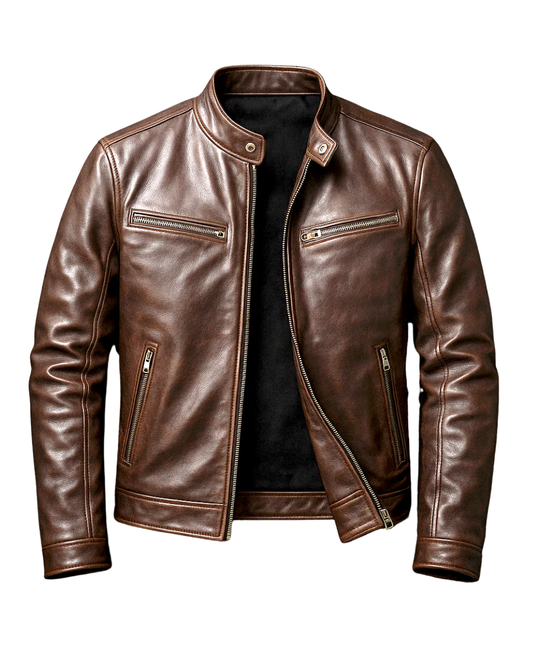 Veste en Cuir Vintage - Durable Veste