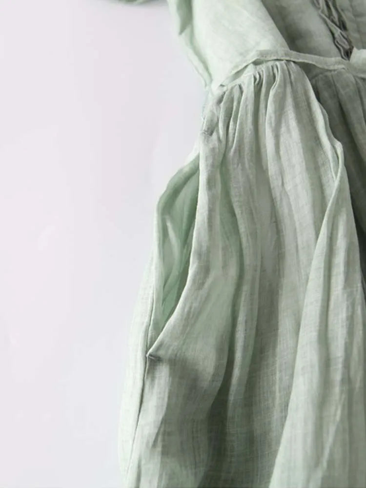 Livia - Confortable Robe Maxi en Lin