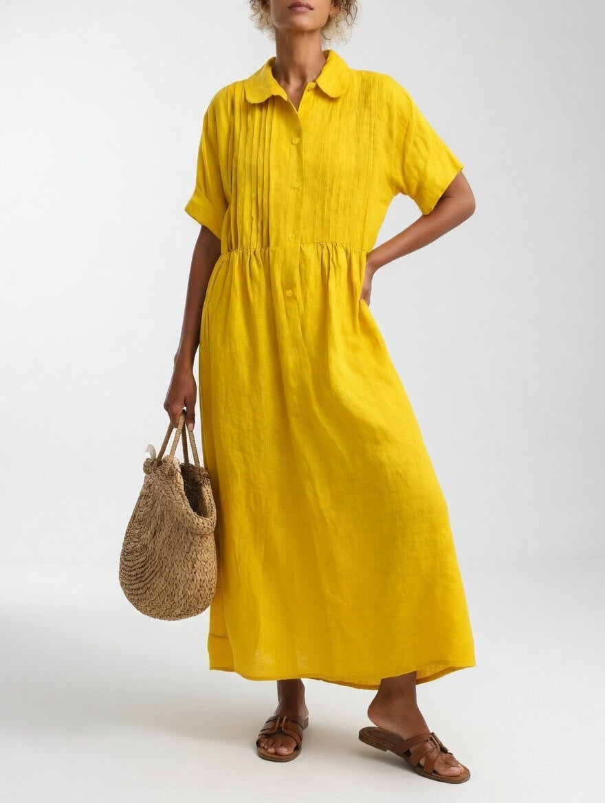 Linessa — Robe Chemise Fluide avec Silhouette Aérée