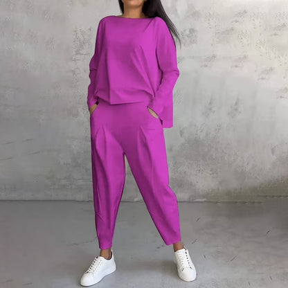 Cotonné — Ensemble Sweatshirt & Pantalon Asymétrique en Coton