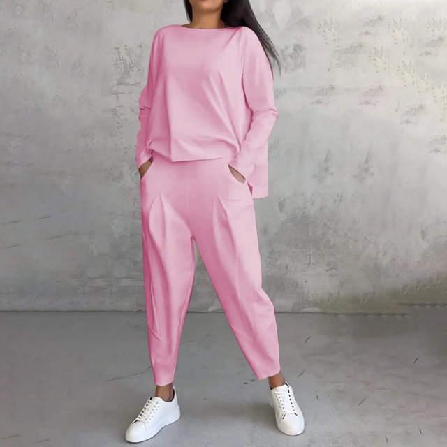 Cotonné — Ensemble Sweatshirt & Pantalon Asymétrique en Coton