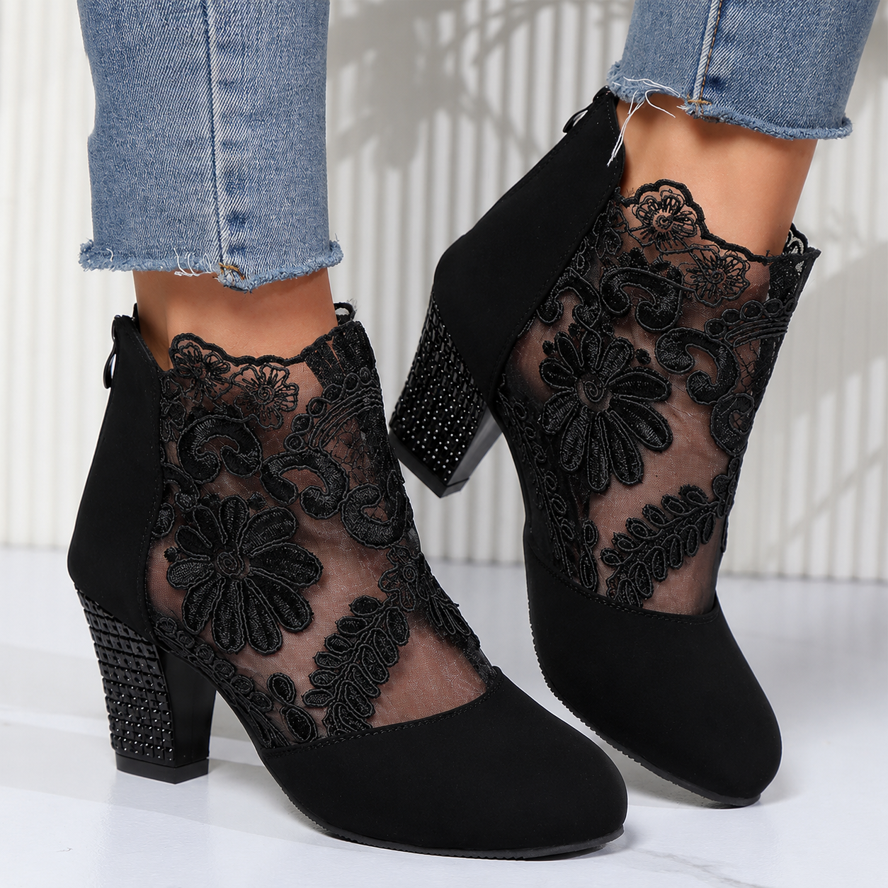 Verlaine — Talons hauts en dentelle élégants