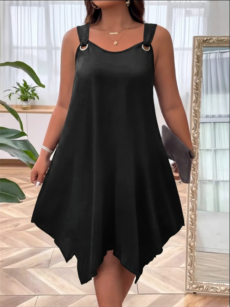 Verlynne — Robe sans manches avec ourlet asymétrique