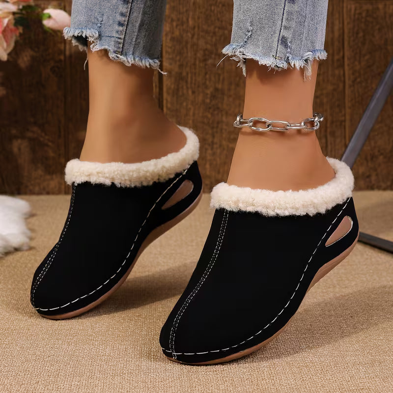 Chaussures d'hiver pour femmes avec doublure en peluche