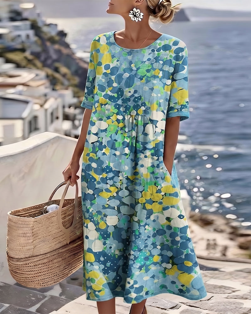 Tessène - Robe imprimée à coupe décontractée
