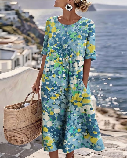 Tessène - Robe imprimée à coupe décontractée