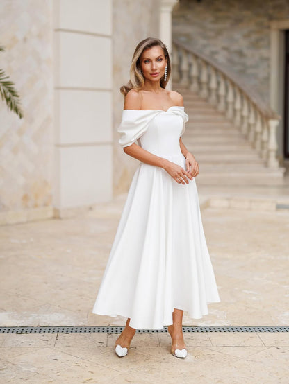 Deliha — Robe fluide à épaules dénudées