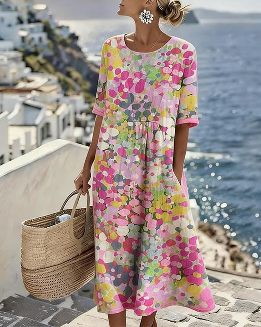 Tessène - Robe imprimée à coupe décontractée
