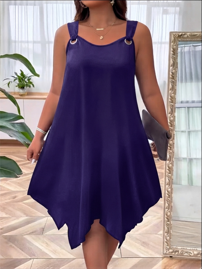 Verlynne — Robe sans manches avec ourlet asymétrique