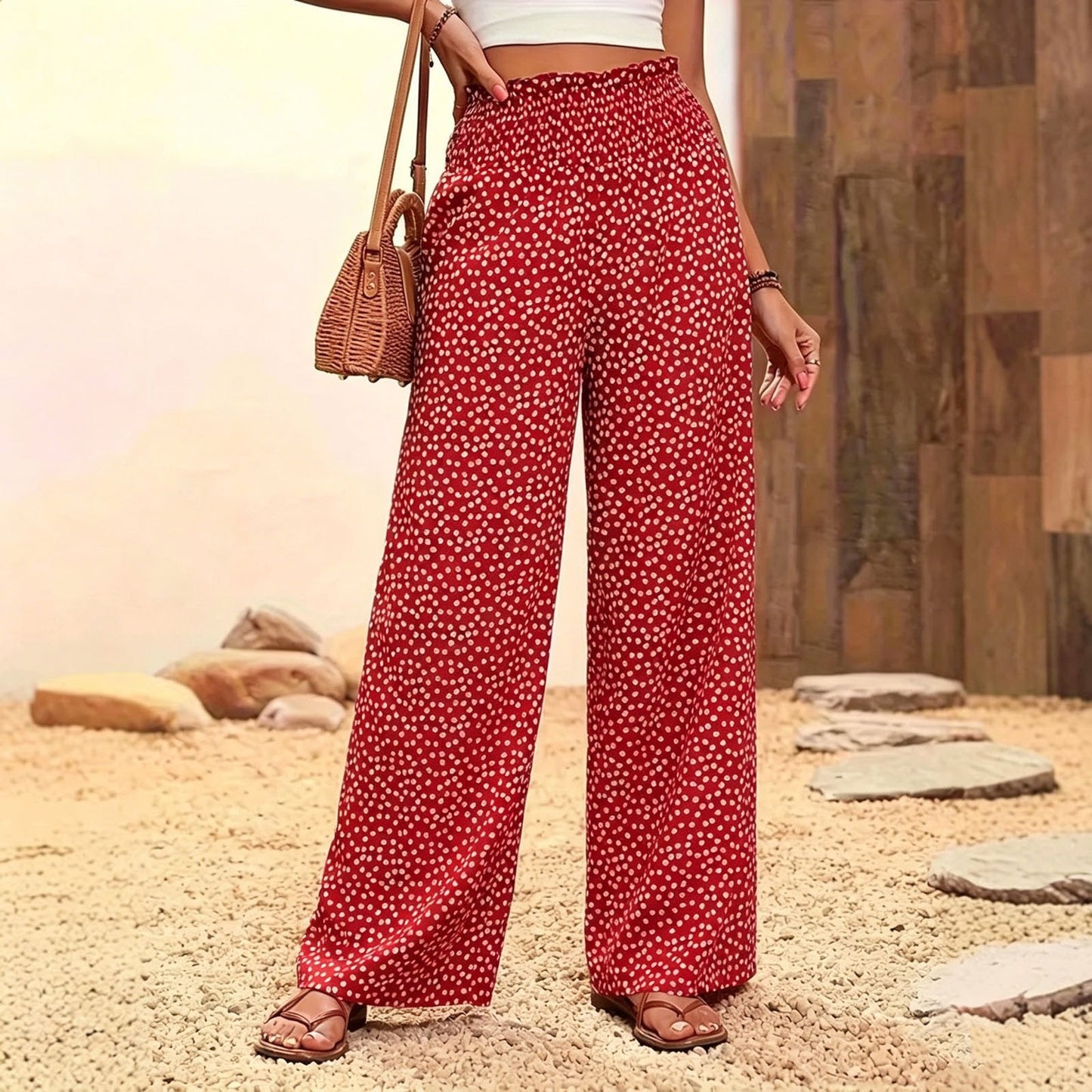 Karen — Pantalon Stretch Large, Coupe Détendue