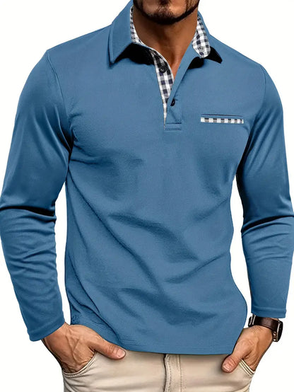 Polo en Maille à Manches Longues – Confort Ajusté